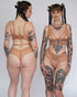 ANDI Coffee Mesh + Satin Long Line Bralette